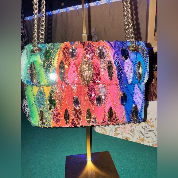 Kurt Geiger Handbags - Kurt Geiger Kensington Ombré Sequin Gemstone Bag. Comes with dust bag NWT